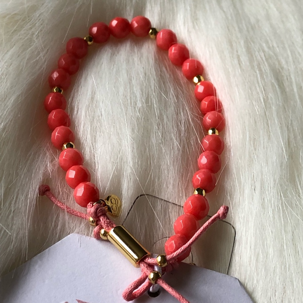 Gorjana Gemstone Pink Coral Bracelet for Harmony - Picture 5 of 6